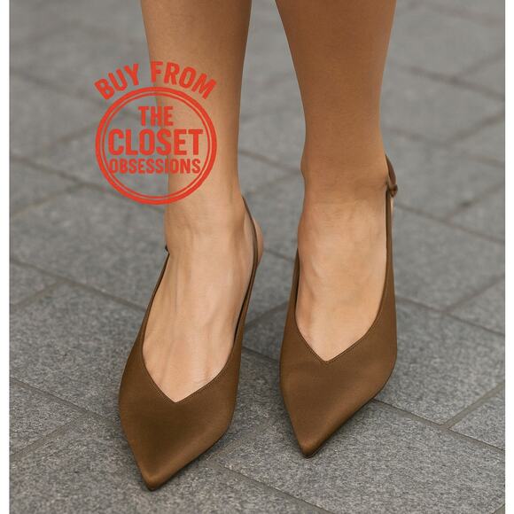 ZARA Brown Pointed Toe Heels NWT - Picture 3 of 16